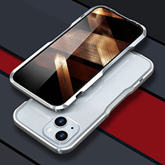 Custodia Lusso Alluminio Laterale Cover LF1 per Apple iPhone 15 Argento