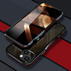 Custodia Lusso Alluminio Laterale Cover LF1 per Apple iPhone 15 Plus Rosso e Nero