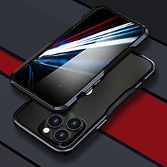 Custodia Lusso Alluminio Laterale Cover LF1 per Apple iPhone 15 Pro Max Nero