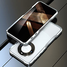 Custodia Lusso Alluminio Laterale Cover LF1 per Huawei Mate 60 Pro+ Plus Argento