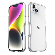 Custodia Lusso Alluminio Laterale Cover LF3 per Apple iPhone 13 Argento