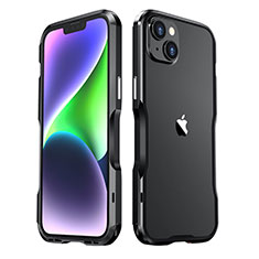 Custodia Lusso Alluminio Laterale Cover LF3 per Apple iPhone 13 Nero