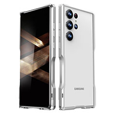 Custodia Lusso Alluminio Laterale Cover LK1 per Samsung Galaxy S24 Ultra 5G Argento