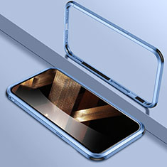 Custodia Lusso Alluminio Laterale Cover LK2 per Apple iPhone 15 Blu