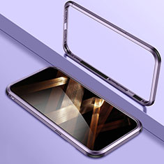 Custodia Lusso Alluminio Laterale Cover LO1 per Apple iPhone 14 Pro Max Viola
