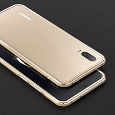 Custodia Lusso Alluminio Laterale Cover M01 per Huawei P20 Oro