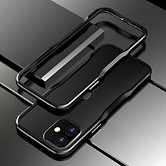 Custodia Lusso Alluminio Laterale Cover N02 per Apple iPhone 12 Mini Nero