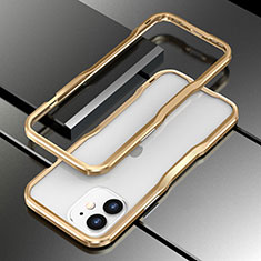 Custodia Lusso Alluminio Laterale Cover N02 per Apple iPhone 12 Oro
