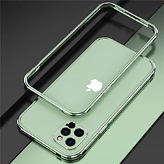 Custodia Lusso Alluminio Laterale Cover N02 per Apple iPhone 12 Pro Max Verde Pastello