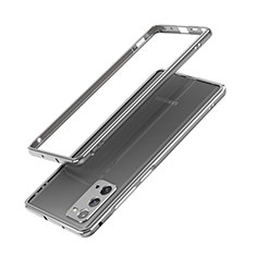 Custodia Lusso Alluminio Laterale Cover N03 per Samsung Galaxy Note 20 5G Grigio