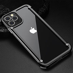 Custodia Lusso Alluminio Laterale Cover N04 per Apple iPhone 12 Pro Max Nero