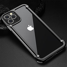 Custodia Lusso Alluminio Laterale Cover N04 per Apple iPhone 12 Pro Nero