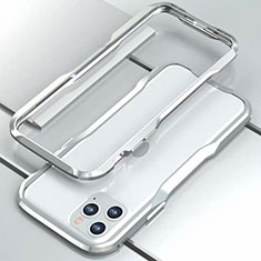 Custodia Lusso Alluminio Laterale Cover per Apple iPhone 11 Pro Max Argento