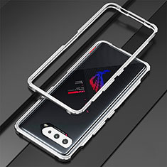 Custodia Lusso Alluminio Laterale Cover per Asus ROG Phone 5 Ultimate Argento