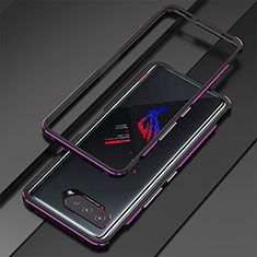 Custodia Lusso Alluminio Laterale Cover per Asus ROG Phone 5 Ultimate Viola