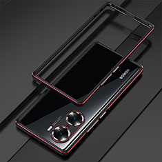 Custodia Lusso Alluminio Laterale Cover per Huawei Honor 60 Pro 5G Rosso e Nero