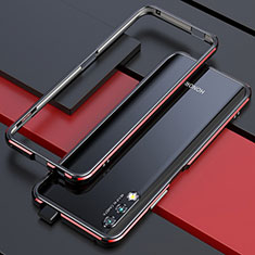 Custodia Lusso Alluminio Laterale Cover per Huawei Honor 9X Rosso e Nero