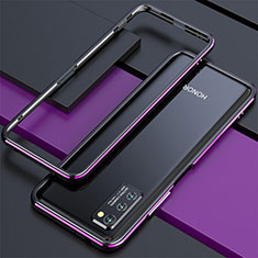 Custodia Lusso Alluminio Laterale Cover per Huawei Honor V30 5G Viola