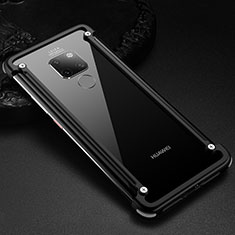 Custodia Lusso Alluminio Laterale Cover per Huawei Mate 20 Nero