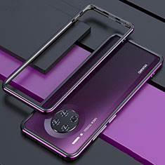 Custodia Lusso Alluminio Laterale Cover per Huawei Mate 30 5G Viola