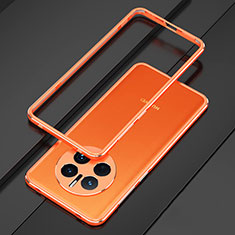 Custodia Lusso Alluminio Laterale Cover per Huawei Mate 50 Pro Arancione