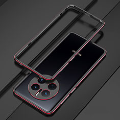 Custodia Lusso Alluminio Laterale Cover per Huawei Mate 50 Pro Rosso e Nero