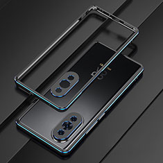 Custodia Lusso Alluminio Laterale Cover per Huawei Nova 10 Pro Blu e Nero