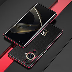 Custodia Lusso Alluminio Laterale Cover per Huawei Nova 11 Pro Rosso e Nero