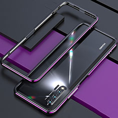 Custodia Lusso Alluminio Laterale Cover per Huawei Nova 6 Viola