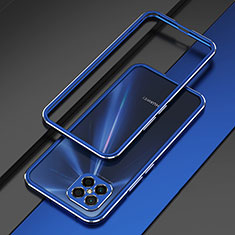 Custodia Lusso Alluminio Laterale Cover per Huawei Nova 8 SE 4G Blu