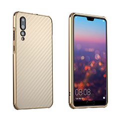 Custodia Lusso Alluminio Laterale Cover per Huawei P20 Pro Oro