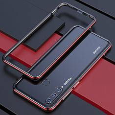 Custodia Lusso Alluminio Laterale Cover per Huawei P30 Lite New Edition Rosso