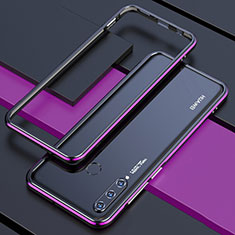 Custodia Lusso Alluminio Laterale Cover per Huawei P30 Lite New Edition Viola