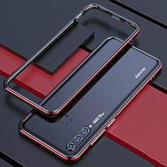 Custodia Lusso Alluminio Laterale Cover per Huawei P30 Lite XL Rosso