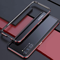 Custodia Lusso Alluminio Laterale Cover per Oppo Find X2 Lite Rosso