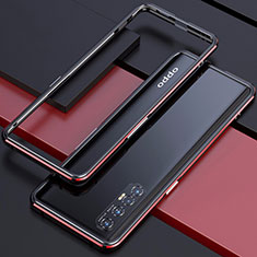 Custodia Lusso Alluminio Laterale Cover per Oppo Reno3 Pro Rosso