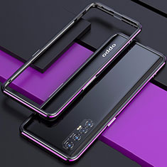 Custodia Lusso Alluminio Laterale Cover per Oppo Reno3 Pro Viola