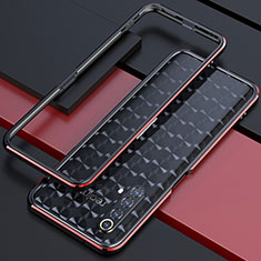 Custodia Lusso Alluminio Laterale Cover per Realme X3 SuperZoom Rosso e Nero