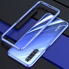 Custodia Lusso Alluminio Laterale Cover per Realme X50 5G Blu