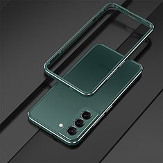 Custodia Lusso Alluminio Laterale Cover per Samsung Galaxy S21 FE 5G Verde