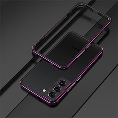 Custodia Lusso Alluminio Laterale Cover per Samsung Galaxy S23 Plus 5G Viola