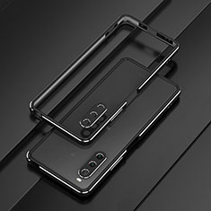 Custodia Lusso Alluminio Laterale Cover per Sony Xperia 10 V Nero