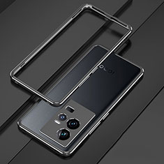 Custodia Lusso Alluminio Laterale Cover per Vivo iQOO 11 Pro 5G Blu e Nero