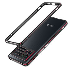 Custodia Lusso Alluminio Laterale Cover per Vivo iQOO 9 Pro 5G Rosso e Nero