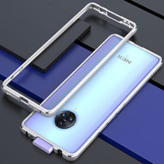 Custodia Lusso Alluminio Laterale Cover per Vivo Nex 3 5G Argento