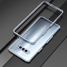 Custodia Lusso Alluminio Laterale Cover per Xiaomi Black Shark 4 5G Argento