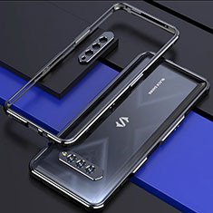 Custodia Lusso Alluminio Laterale Cover per Xiaomi Black Shark 4S 5G Nero