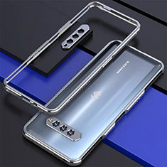 Custodia Lusso Alluminio Laterale Cover per Xiaomi Black Shark 4S Pro 5G Argento