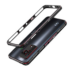 Custodia Lusso Alluminio Laterale Cover per Xiaomi Black Shark 5 Pro 5G Rosso e Nero