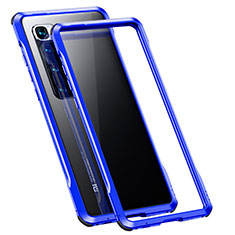Custodia Lusso Alluminio Laterale Cover per Xiaomi Mi 10 Ultra Blu